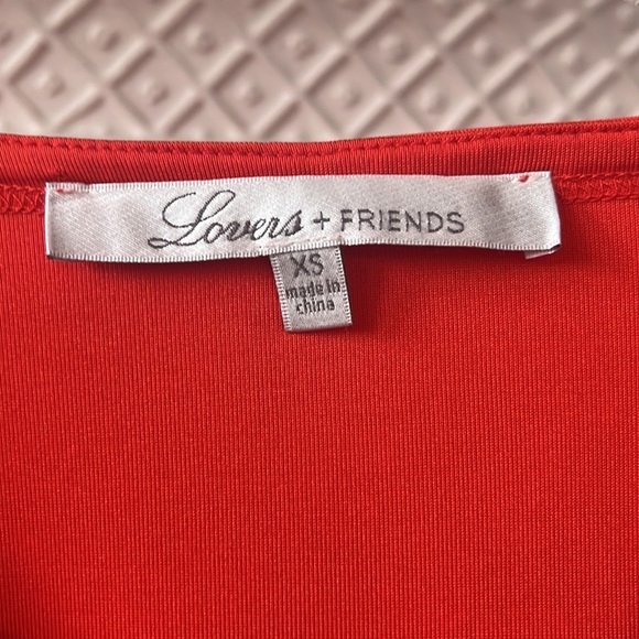 NWOT Lovers + Friends Red Orange Cutout Dress Sz XS - Picture 5 of 7